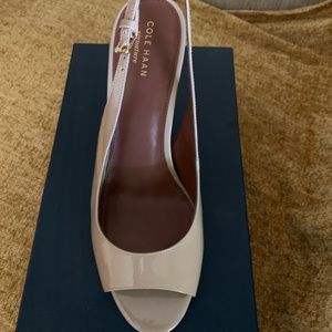 Cole Haan Nude Sling Back Shoes